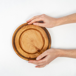 Деревянная плоская тарелка из сибирского кедра 205 мм T170