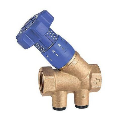 Вентиль балансировочный Cimberio 787OT/2R - 1"1/4 (ВР/ВР, PN25, Tmax 120°C, отводы с заглушками)