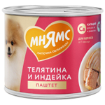 Влажный корм Мнямс На каждый день Паштет из телятины и индейки для щенков «ПРАВИЛЬНОЕ РАЗВИТИЕ» 200 г