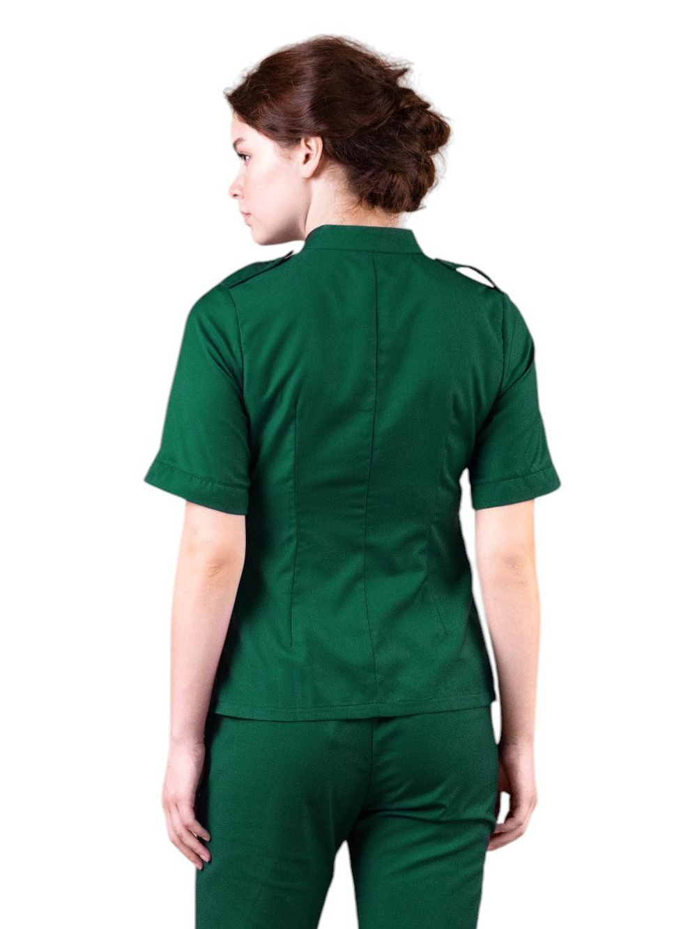 Рубашка медицинская женская на молнии Тезис TZ400, зеленый, 60
