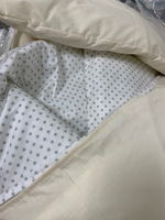 Комплект в кроватку 18 предметов "Цветы" бежевый, сатин