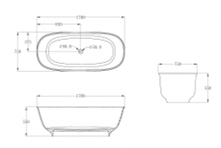 Прозрачная ванна ABBER Kristall AT9707Emerald зеленая  170x75 см