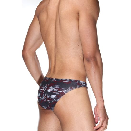 Мужские трусы слипы черные с принтом DARKZONE DZN6490