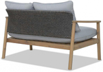 Диван деревянный двухместный с подушками Tagliamento Freeport, песочный, угольный, серый
