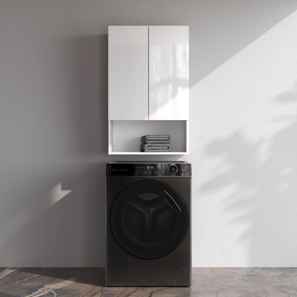 Шкаф навесной с дверками и открытой полкой, 60 см, белый глянец AM.PM X-Joy M85CHX06021WG