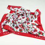 Шейный платок «Карельская брусника», 70×70 см