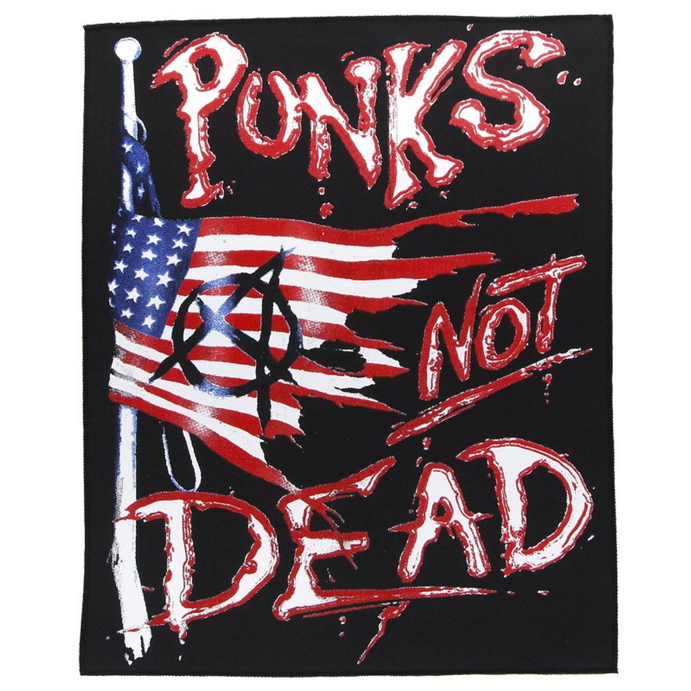 Нашивка спиновая Punks Not Dead