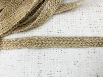Тесьма джутовая косичка, ш. 1,2 см