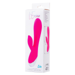 Розовый силиконовый вибратор 19см с клиторальным стимулятором ToyFa Lia L'roina 561007