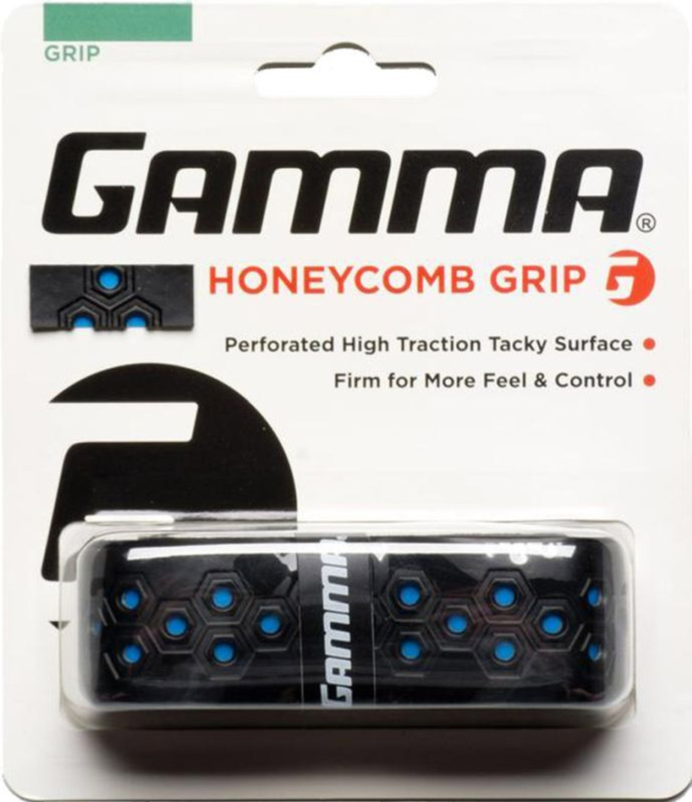 Намотки теннисные базовая Gamma Honeycomb Grip 1P - black/blue