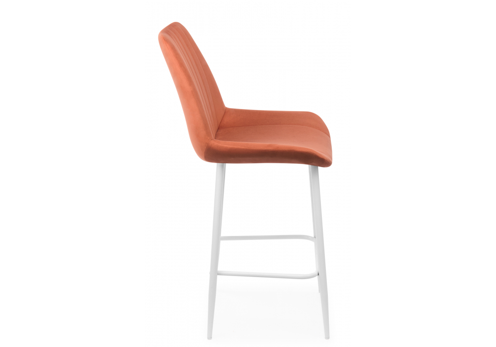 Барный стул Woodville Седа 360 терракотовый (zd 432), белый np, ножки белые