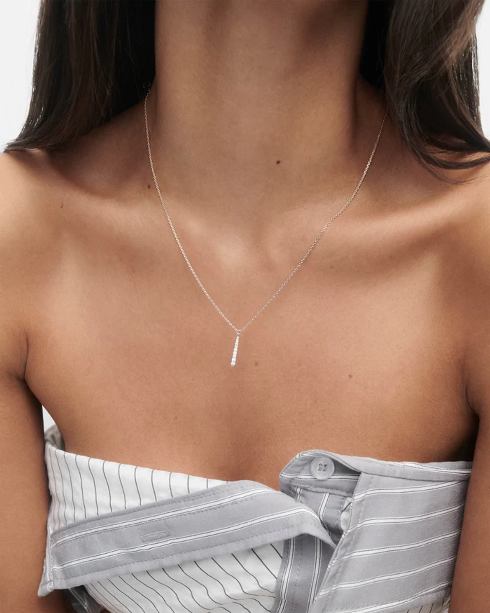 Колье Olga Серебро 925 пробы покрытое родием