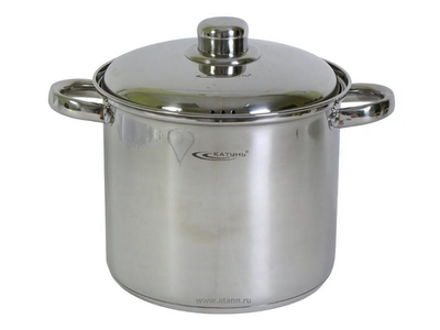 Кастрюля 5,7л нерж Гретта с металлической крышкой, ТРС