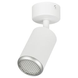 Светильник настенно-потолочный спот ЭРА OL55 WH/SL MR16 GU10 IP20 белый/серебро | Накладные светильники