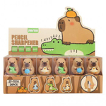 Точилка пластиковая с 1 лезвием "Капибара" ассорти (Центрум)