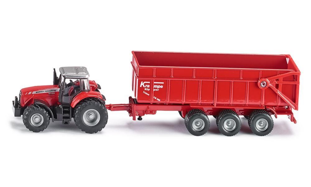 Трактор «Massey Ferguson» с прицепом 1:87