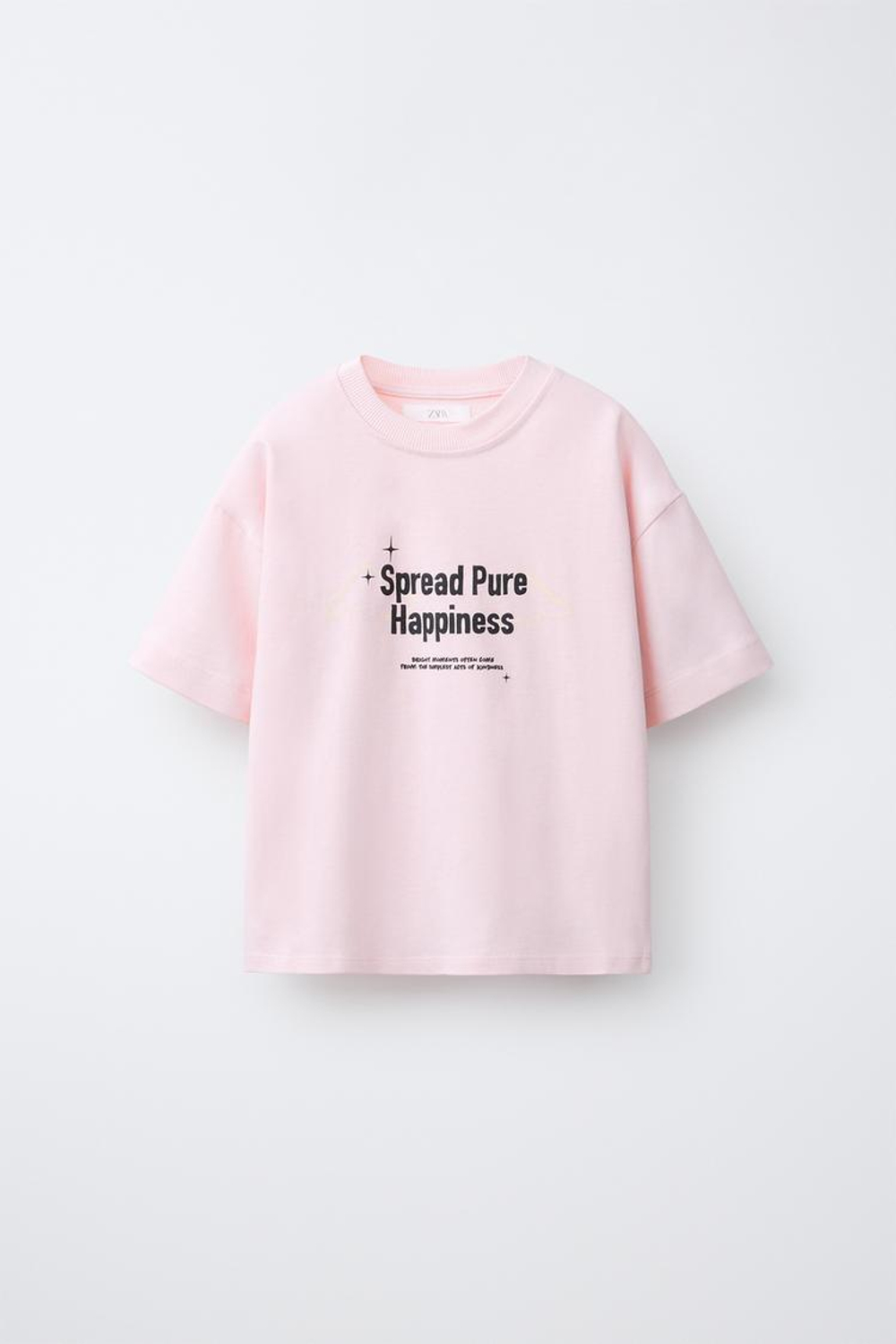 ZARA ФУТБОЛКА С ГРАФФИТИ «МЕДВЕДЬ», МЯГКИЙ РОЗОВЫЙ