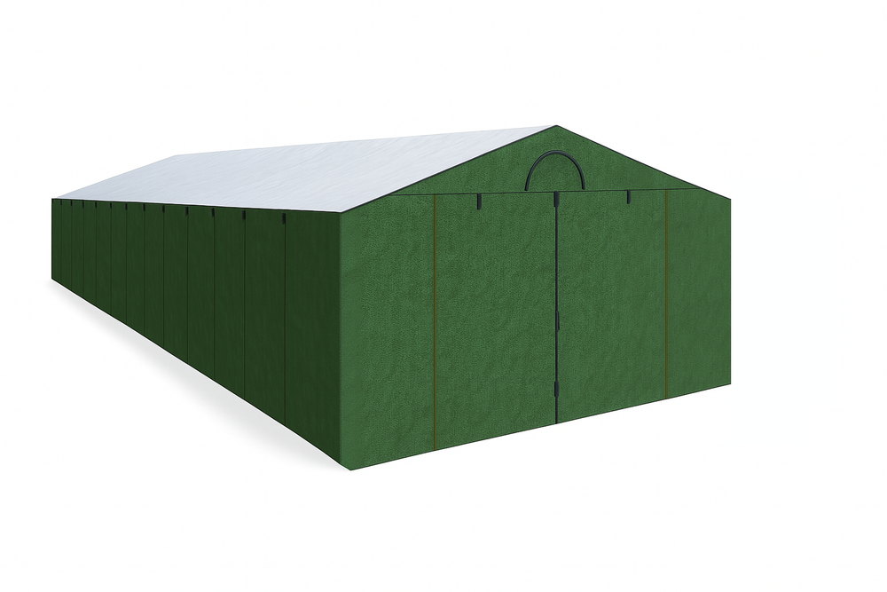 Палатка сварщика МногоТентов домик 6х6х3 м. (Проф.труба 40х40х1.5мм), (Стены брезент ОП/крыша ткань ПВХ).