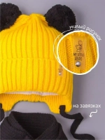 Шапка детская осенняя и шарф с ушками