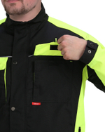 Костюм СИРИУС-ОНИКС куртка, п/к черный с лимонным