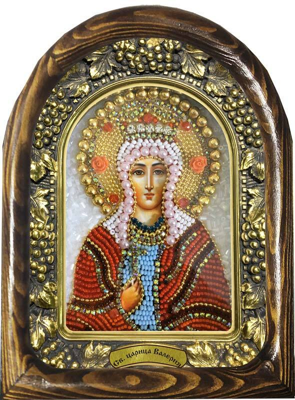 Дивеевская икона святая царица Валерия, печать, бисер