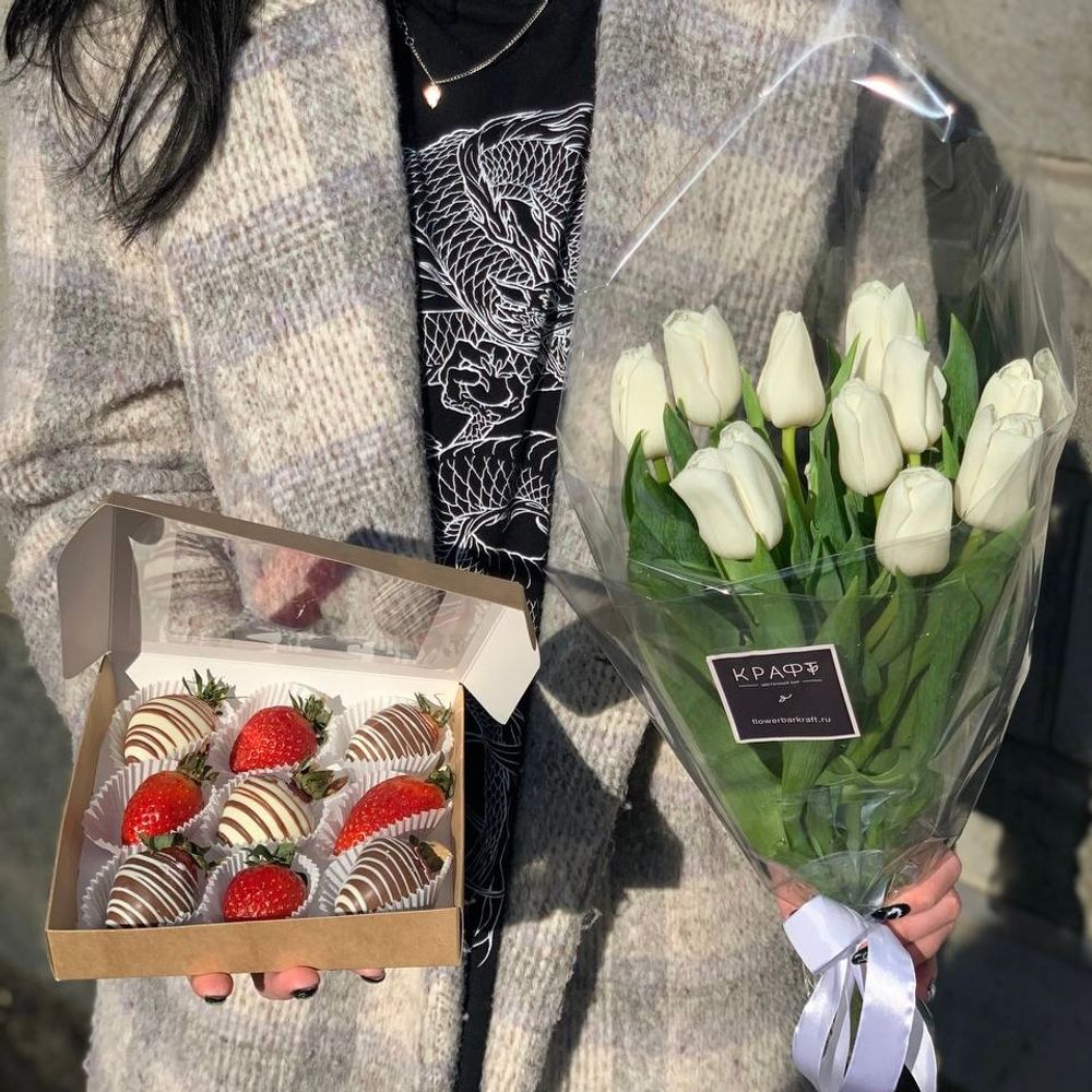 Комбо- коробочка+ 11 Тюльпанов