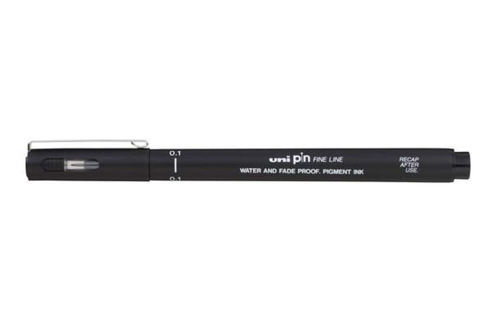 Ручка капиллярная линер ЮНИ (Япония) 0,1 мм черный (141529)