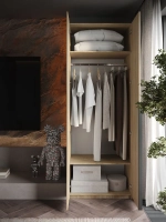 Шкаф Распашной Бежевый 81х220x52,5 SOHO