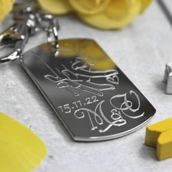 Брелок с гравировкой имён на заказ