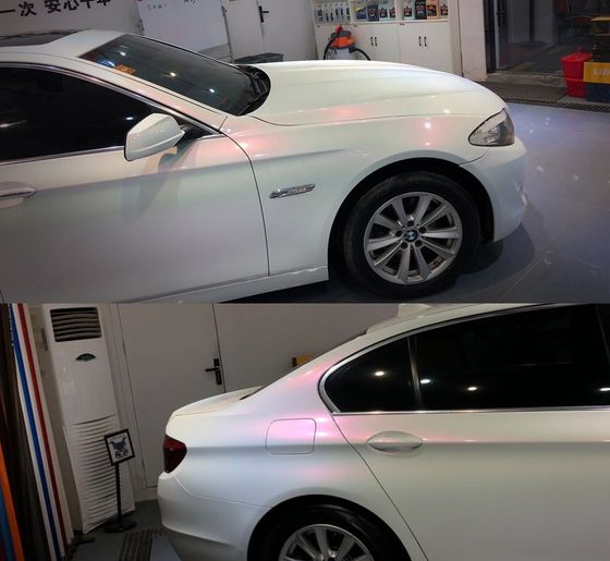 Пленка перламутровая белая с фиолетовым (глянцевая) Carbins