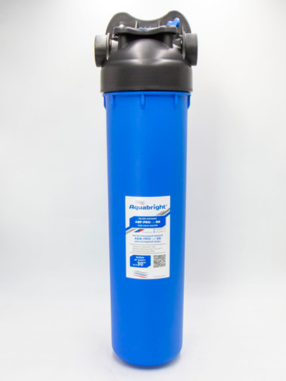 Фильтр для воды магистральный Аквабрайт 20 Big Blue 1 дюйм / АБФ-ПРО-20ББ + Кронштейн