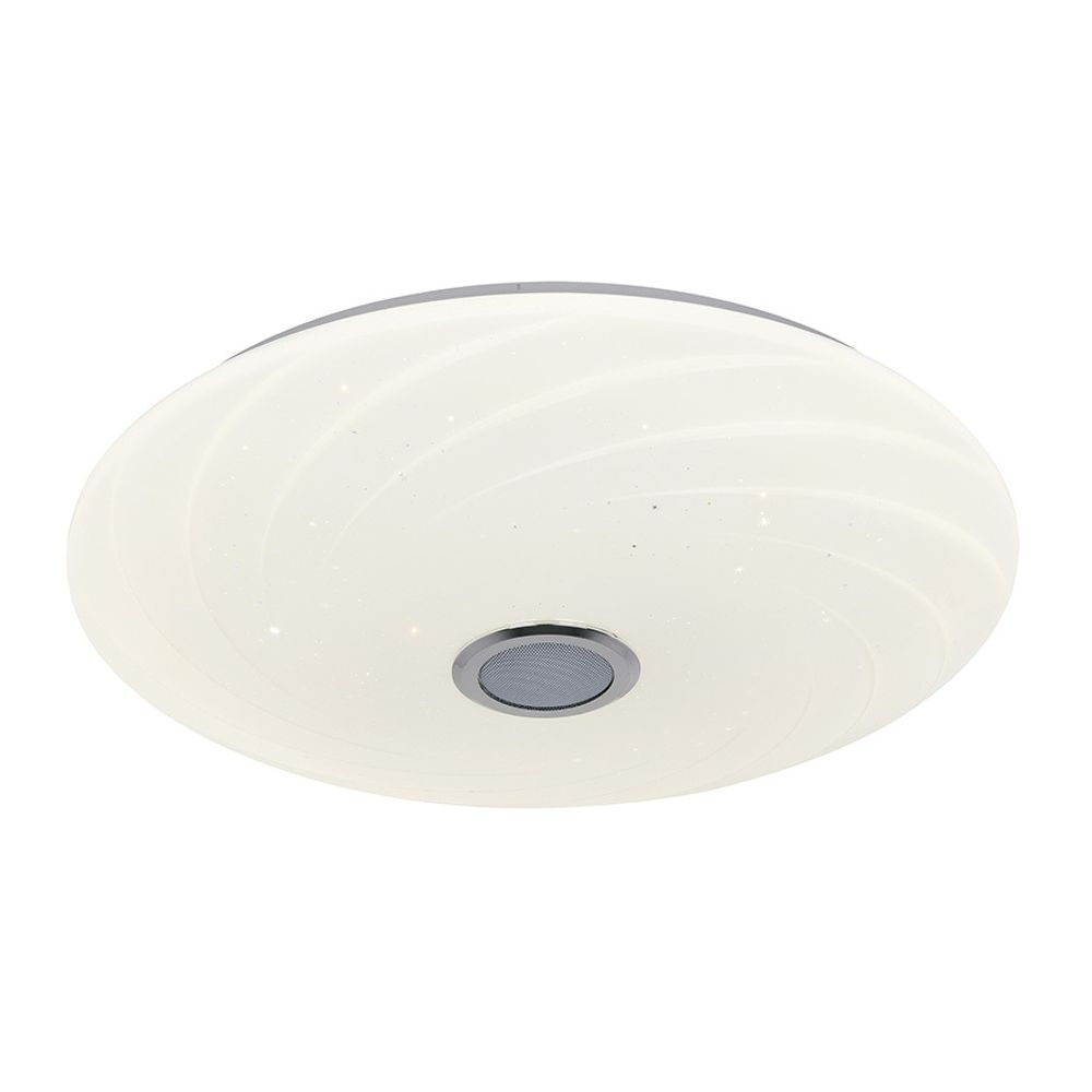 ULI-D291 72W/SW+RGB/50 MERCURY Cветильник светодиодный накладной. Диммируемый. Пульт ДУ (в/к). Встроенная Bluetooth колонка. Теплый свет(3000К)/Белый
