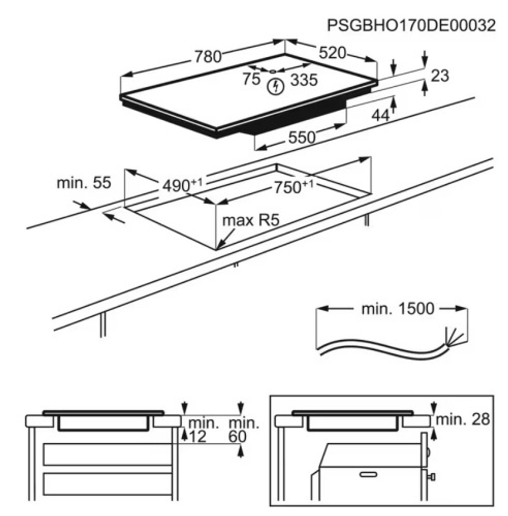 Встраиваемая индукционная варочная панель AEG IPE84531FB