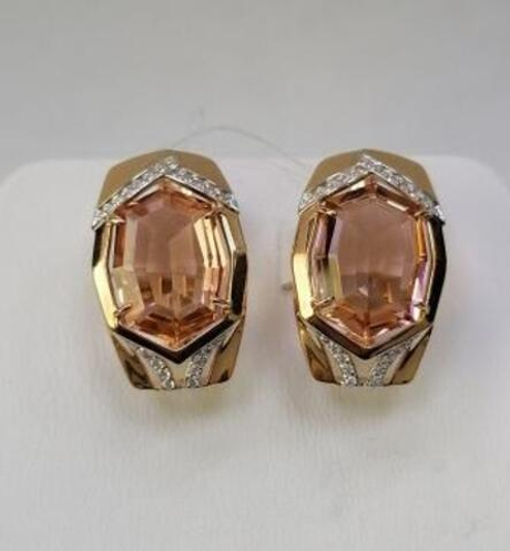Серьги из золота с ситаллом