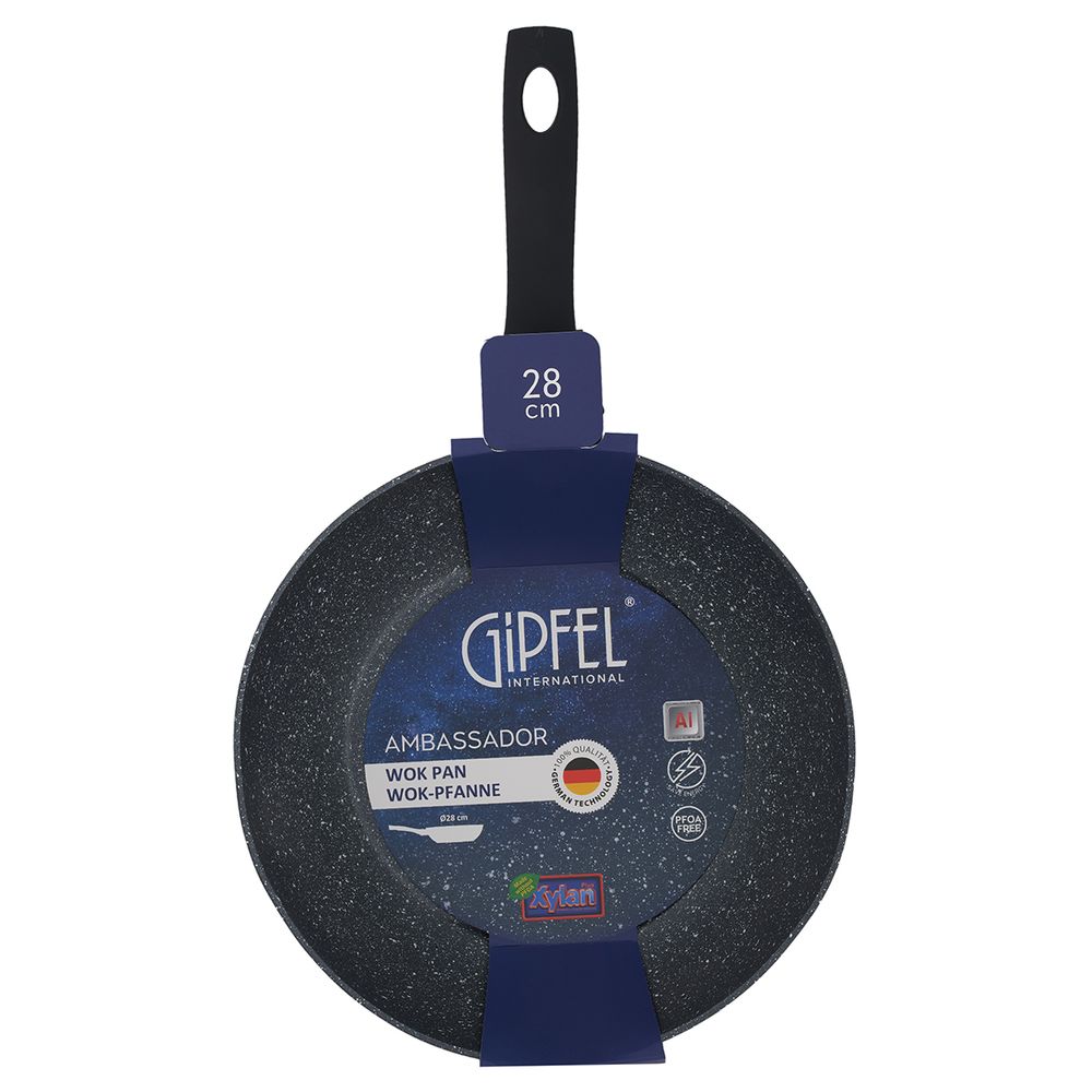 Алюминиевая сковорода-вок Gipfel Ambassador 52786 28 см