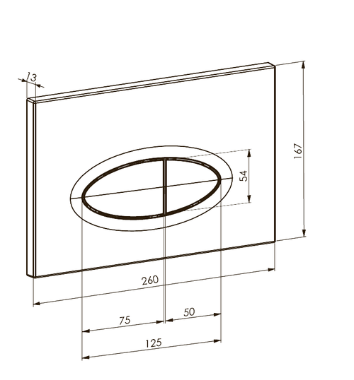 Кнопка для инсталляции Boheme, пластик ХРОМ