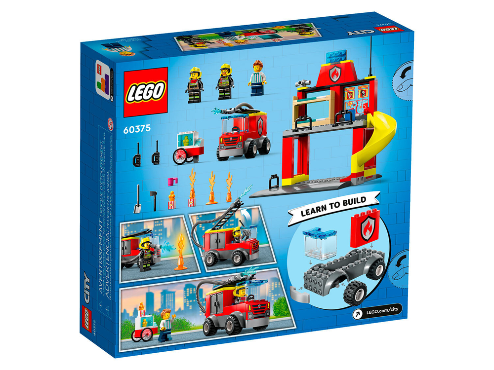 LEGO City 60375 «Пожарная часть и пожарная машина» — спасатели и обучение безопасности