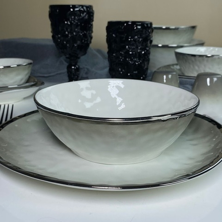 Lenardi 122-136 Набор из 2 салатников 17,5х17х6,5см TORONTO GREY в под.уп.(х16)Фарфор