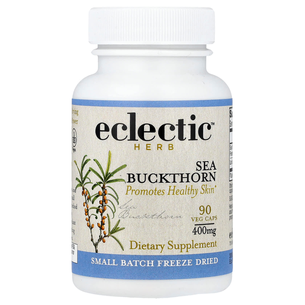 Eclectic Herb, сублимированная облепиха, 90 вегетарианских капсул