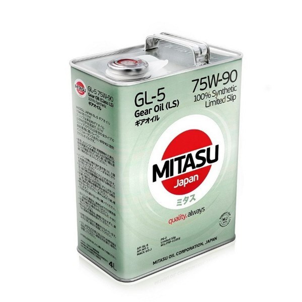 MITASU GEAR OIL GL-5 75W-90 LSD 100% Synthetic (4л) MJ4114