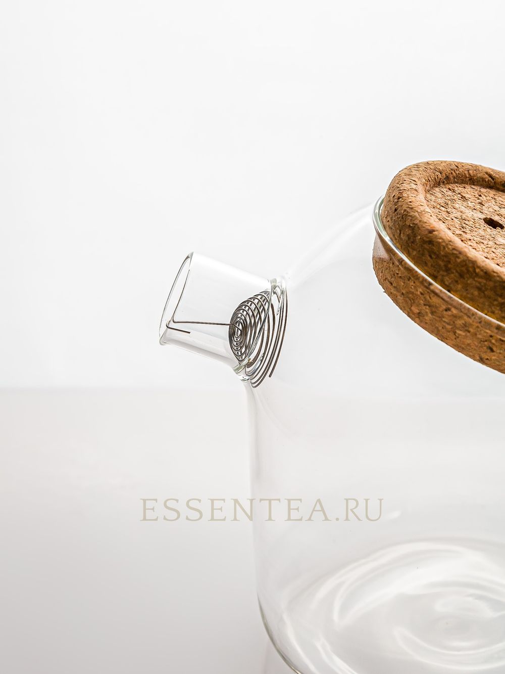 Чайник стеклянный "Мэй Сян" с бамбуковой крышкой 800 мл