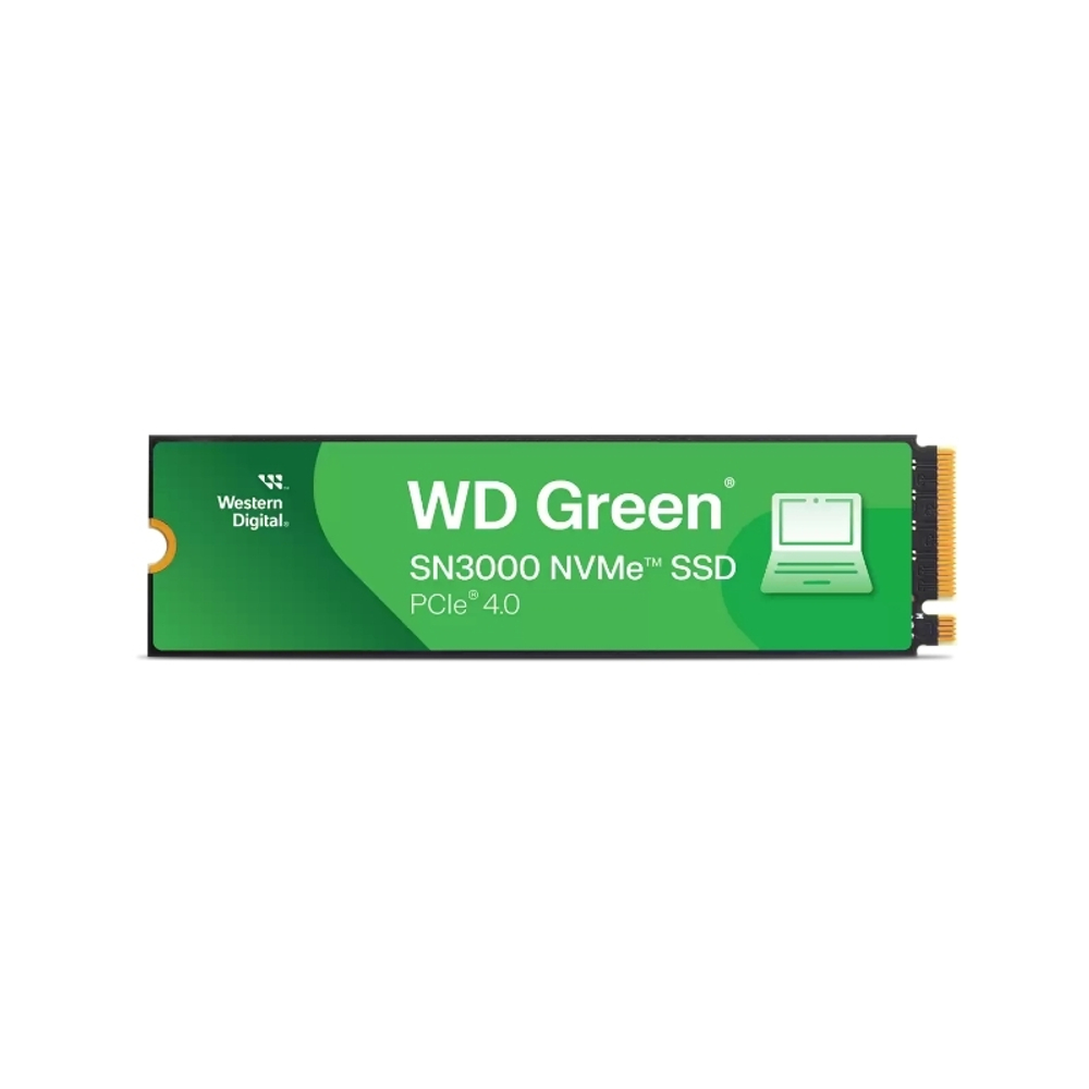 Твердотельный накопитель SSD 2TB WD Green SN3000, M.2 2280, PCI-E 3x4, (R/W - 5000/4200 MB/s)