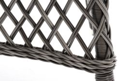 "Эспрессо" плетеный круглый стол, диаметр 118 см, цвет графит