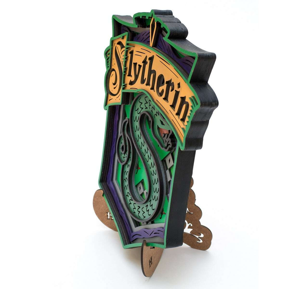 Слизерин от SamCraft - сборные объемные 3D картины из дерева своими руками, покрась, собери и склей