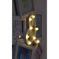 Innova PI09959 фоторамка 5 фото, 3x 10*15cm, 2x 10*10cm Maggiore LED , белый, пластик | Innova