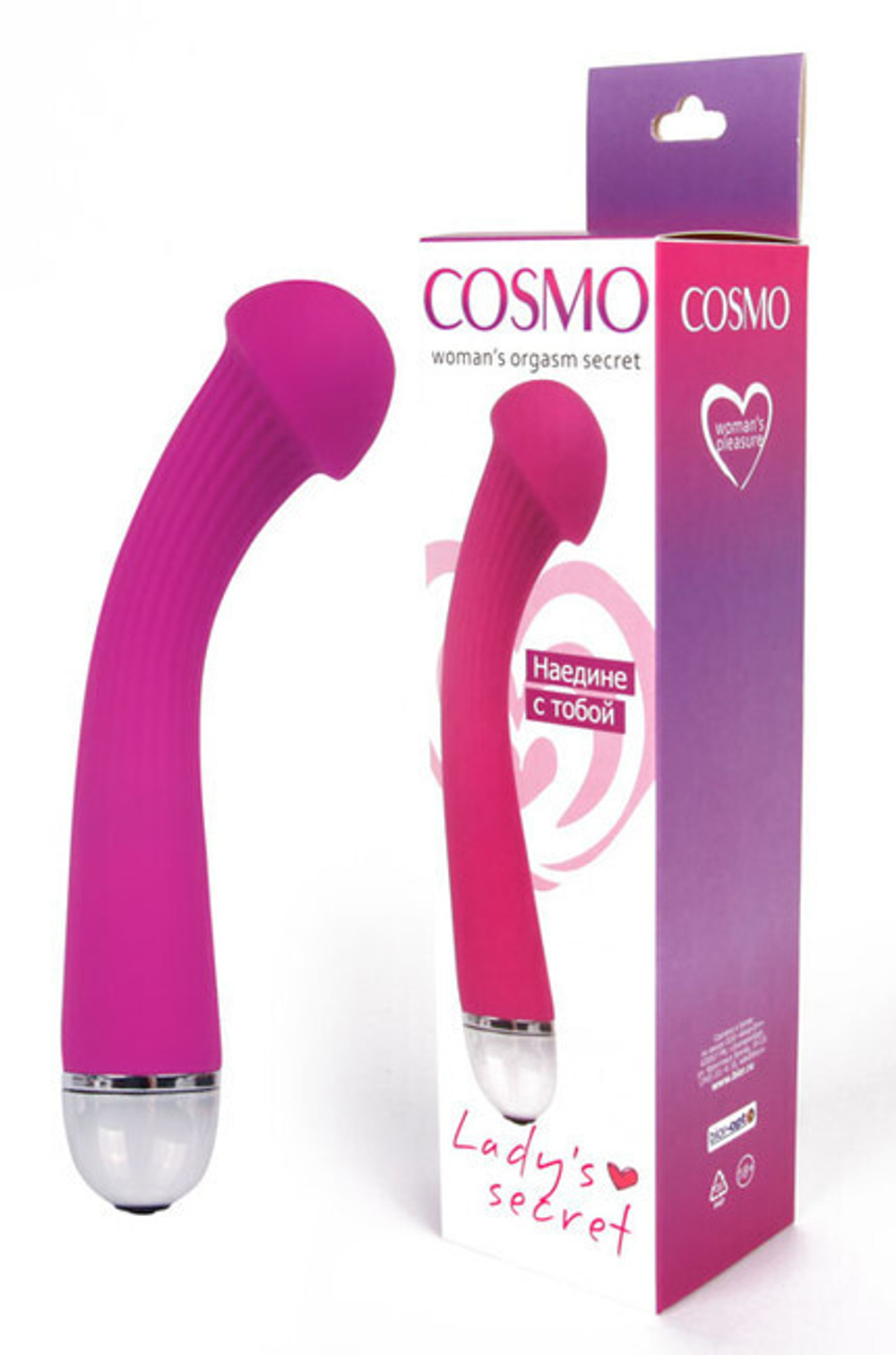 Вибромассажер с четкой головкой и "ребрышками" "Womans Orgasm Secret" (20 режимов) (Цвет: фиолетовый)