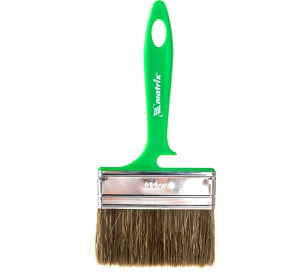 83376 Кисть флейцевая для работ по дереву, 100х12 мм, смешанная щетина, пластиковая рукоятка Matrix