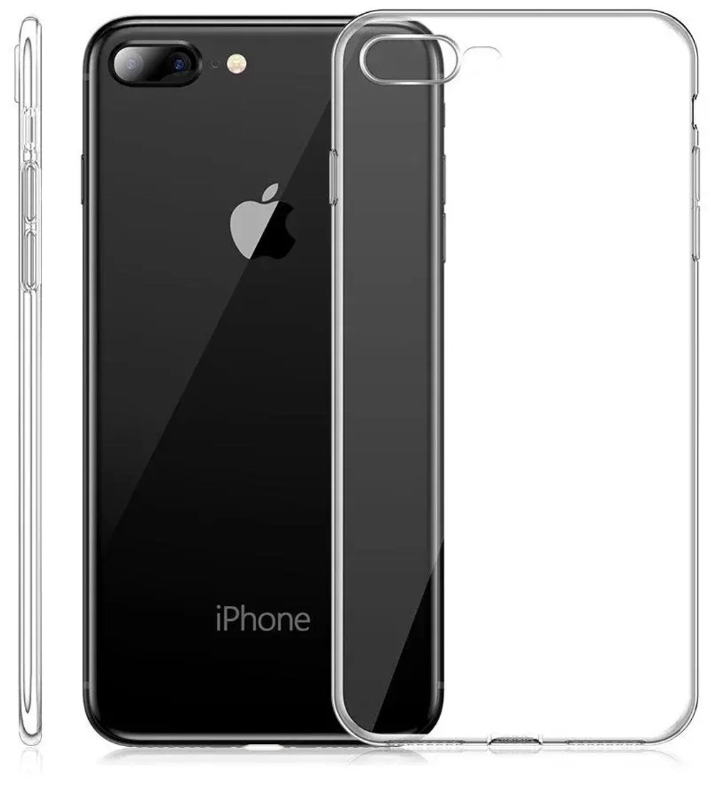 Чехол силиконовый для Apple iPhone 7 Plus / 8 Plus прозрачный ( айфон 7+, 8+ )