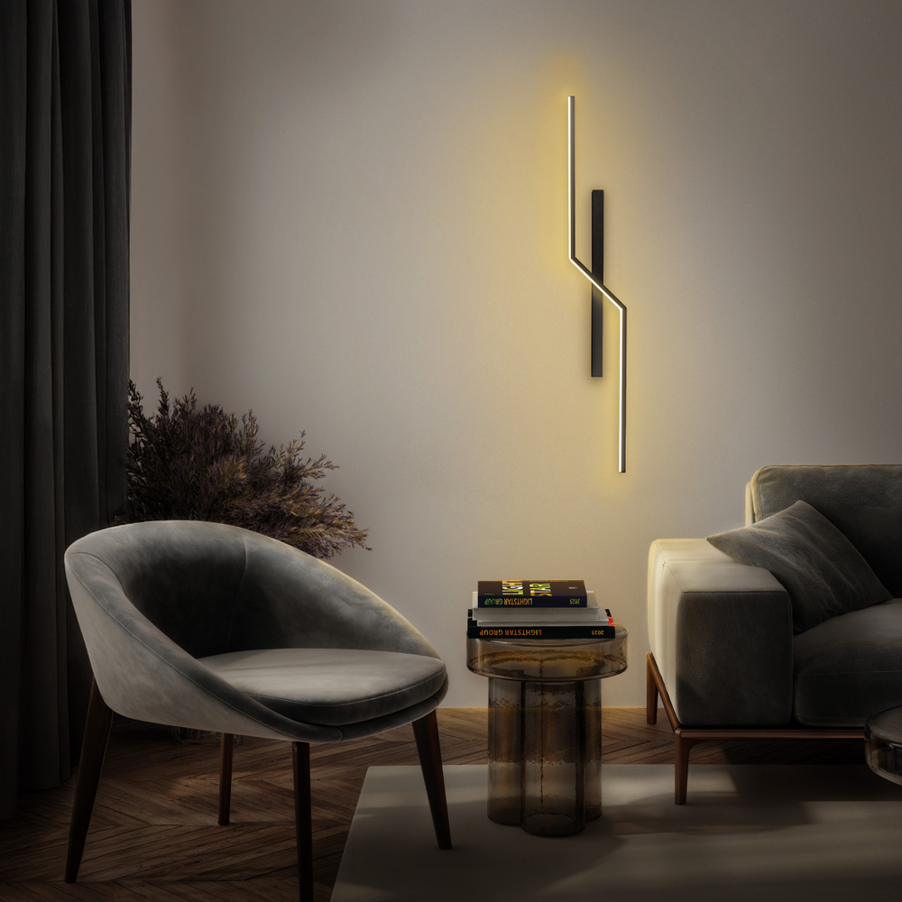 739627 Бра PALLA 17W LED 532LM 120G ЧЕРНЫЙ 3000K