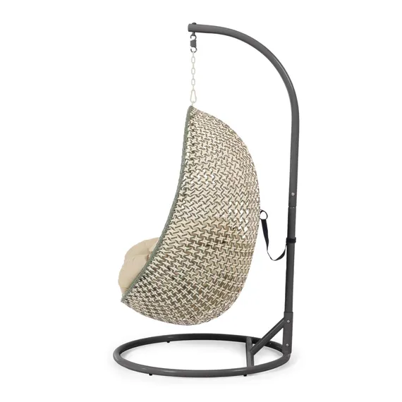 Cira Многоцветное подвесное кресло с темно-серым основанием